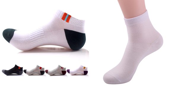 white thin cotton socks